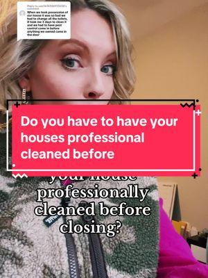 Replying to @user1674386933658  Do you 𝘕𝘌𝘌𝘋 a professional cleaning before selling? 🤔⁣ ⁣ Most contracts say "broom swept," not "professionally cleaned." 🧹⁣ ⁣ Buyer Expectations: While not always required, a clean home can make a good impression and potentially lead to a smoother closing process.⁣ ⁣ Consider Your Market: In competitive markets, a professional clean can be an edge.⁣ Personal Preference: Ultimately, the decision is yours!⁣ ⁣ Share your thoughts below: Did your house need cleaning when you moved in?⁣ ⁣ Considering selling? ⁣ ⁣ Let's chat! Comment or DM me, 𝙃𝙊𝙈𝙀 𝙎𝙀𝙇𝙇𝙀𝙍.” or visit [link to your website] to schedule a free consultation.⁣ ⁣ #HomeSellingTips #HomeCleaning #ProfessionalCleaning #SellingMyHouse #RealEstate #HomeSeller #RealEstateAgent #SellingTips #CharlottesvilleRealEstate #RichmondRealEstate #VirginiaRealEstate #SellMyHomeVirginia #CharlottesvilleHomesForSale #RichmondHomesForSale #VirginiaHomeSellers #ClosingDay