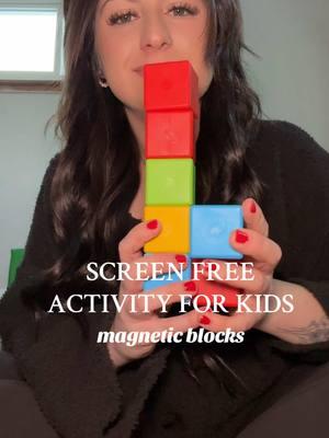 For parents that need screen free activity ideas! #parentsoftiktok #magneticcubes #magneticblocks #toysforkids #screenfree #activityforkids #activitiesforkids  Magnetic Cubes Magnetic Blocks