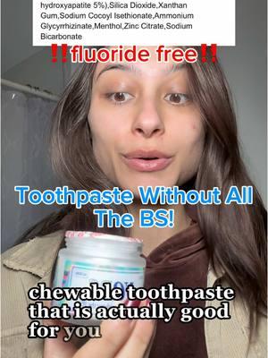 Toothpaste without all the BS ingredients! I know this is a controversial topic but personally I like to err on the side of caution and stick to flouride free  #toothpaste #flouridefree 