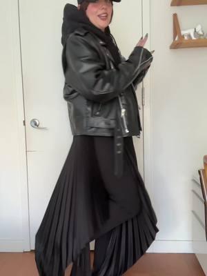 I need to get this skirt tailored to fit but I love it so much and need to wear it @Peter Do #grwm #shopyourcloset #allblackoutfit #peterdo #nobuyyear #anndemeulemeester #OOTD #wiw #coldweatheroutfits 