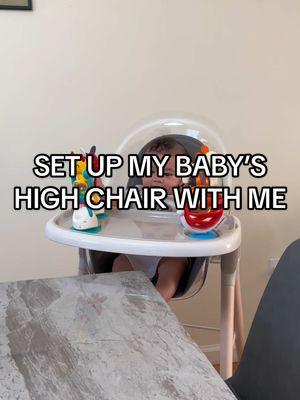 I loved how it matched my dining table !! 😍#highchair #babyhighchair #babiesoftiktok #5monthold 