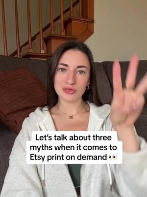 Let’s address three of the most common myths I hear about selling print on demand products on Etsy! ❌🙄 #printondemand #digitalproducts #etsyprintondemand #etsymyth #etsymistake #etsyhorrorstory #printondemandbeginner #printondemand2025 #etsytips #etsysmallbusiness #etsysidehustle 