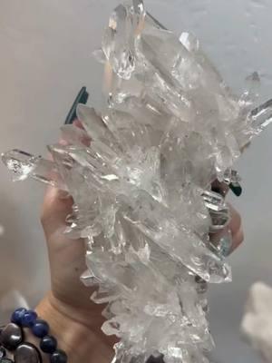 Ice Queen indeed 💎 Such a unique piece from Brazil. An entire cluster of Double Terminations, positively Glorious ❄️  @Healing Spirit Sanctuary  #healingspiritsanctuary #clearquartz #quartz #formation #crystalsoftiktok  #tucson #healingtok #crystalenergy #crystalsoftiktok #crystalclear #crystallover #crystallove #icy #onthisday 