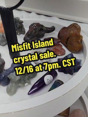 We had to move some themes around so 12/16 will be Misfit Island. Put-backs, unpaid baskets, destash and of course, Misfits. #triplejcrystals ##crystalshop #crystalseller #crystallivesales #crystalcollection #crystalcollector #crystalobsession #CapCut 