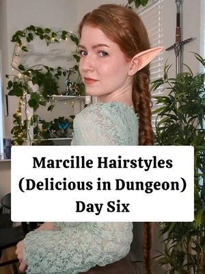 Day six of styling my hair like Marcille from Delicious in Dungeon/Dungeon Meshi!! If you've been here for a minute you probably know how I feel about fishtail braids 😅 I have no idea what possessed me to decide to do a FRENCH fishtail braid today but...here we are 🤷‍♀️ At least it turned out beautiful lol #deliciousindungeon #dnd #dungeonmeshi #marcille #elfhair #longhairstyles #hairtutorials #fantasyhairstyles 