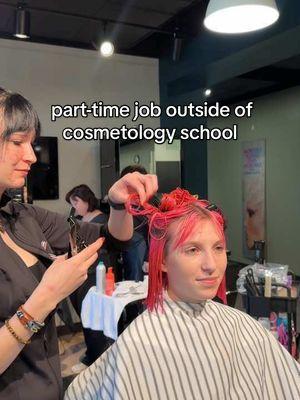 Part-time job outside of Cosmetology school (FOLLOW MY YOUTUBE - Lucy_seitz) #jobs #beautyschool #work #makingmoney #salon #whereiwork #savingmoney #cosmetology