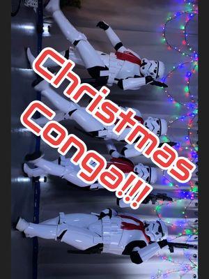 Christmas Conga Line at the Imperial Christmas Party!!! #christmasparty #congaline #kickline #starwars #disney #papapalpatine #stormtrooper @Star Wars 