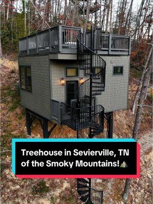 These Treehouses in Sevierville, Tennessee are incredible!!😍 COMMENT your favorite part and we will send you the booking link!🙌🏼 Use our discount code “Journey5” for 5% off your stay!💵 It’s a perfect place to enjoy the beauty of the Smoky Mountains and all the fun of Sevierville, Gatlinburg, and Pigeon Forge!🏔️ @stellararesort 📍 #treehouse #airbnbfinds #gatlinburg #pigeonforgetennessee #sevierville #smokymountains 