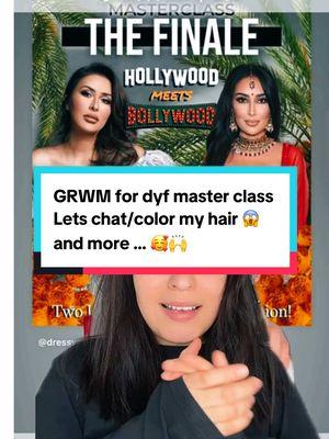 GRWM for dyf master class  Lets chat/color my hair 😱 and more … 🥰🙌 #makeup #beauty #haircolor #grwm #dressyourface #masterclass  #greenscreen 