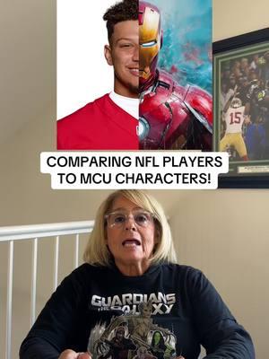 Comparing NFL players to MCU Characters! #nfl #mahomes #ironman #christianmccaffrey #captainamerica #sports #pass #SuperBowl #game #thor #joshallen #starlord #avengers #battle 