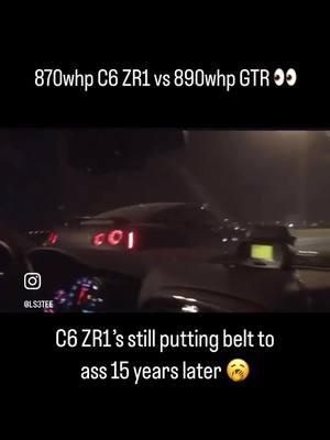 Some #c6 #zr1 hold vs a built #gtr ?! Is the #ls9 the best roll racing motor #ls fans?! Sent in by @ls3tee ?! #lsxftw #ls #boosted #boost #c6zr1 #corvette