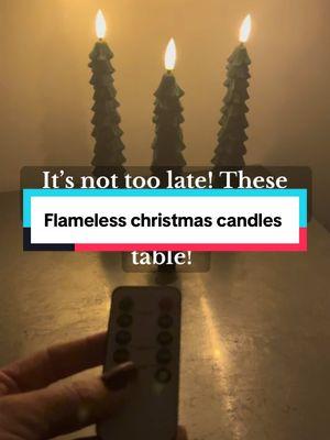 Holiday candles battery powered #flameless #candle #holiday #christmasdecor #holidayhaul #dinnertable #holidaytable 