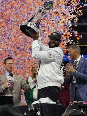 The JSU faithful loves Coach T.C. Taylor and they let him know! Congrats to the Tigers! #CelebrationBowl #TheeILove 