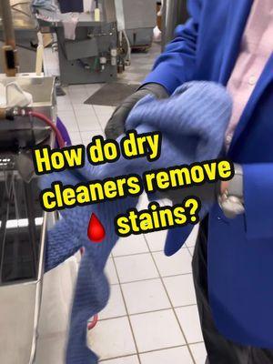 How do dry cleaners remove 🩸stains? #explained #howto #stain #interesting #drycleaning 