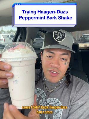 Trying @Häagen-Dazs Peppermint Bark Shake. Thank you @Markie_devo for the amazing list #haagendazs #haagendazsshops #milkshake #seasonal #seasonaldrinks 