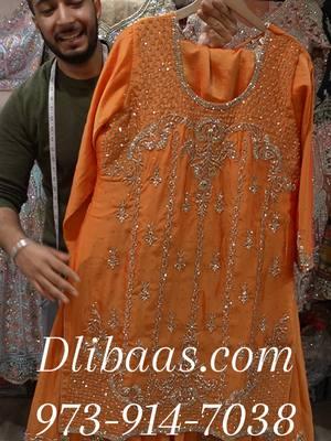 Plus size heavy golden stone work embroiderey orange color party wear sharara suit  #dlibaas #sharara #shararasuit #plussizeindianclothing #shararaset #indiansuit 