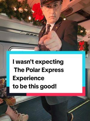 I really wasn't expecting The Polar Express Experience in Nola to be this good! I hear that they have a rotating cast. try to get on car 6 in the front for this talented conductor! #polarexpress #tomhanks  #betterThanTomhanks #hotchocolate #christmasinNOLA #tallytheelf #conductor 