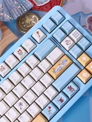 Follow me down the rabbit hole 🐇⏱️…. Welcome to Alice’s tea party with @AliExpress and @leobog_kb. Aliexpress is the best place to get your gifts this season 🎁 everything you see in tbis video was purchased there! — and all for under $100! . 🫖 Alice in Wonderland keycaps  ☕️ Alice in Wonderland desk mat  🐇 Alice in Wonderland vintage stickers ⏱️ Alice in Wonderland pocket watch . Happy Saturday all 🤍 . . . . . . . . . . . . . . . . . #keeb #keebs #keebtok #alice #aliceinwonderland #blue #asmr #asmrvideo #asmrsounds #asmrtiktoks #asmrsound #blue #blueaesthetic #sountest #typing #typingasmr #keyboard #mechanicalkeyboard #customkeyboard #gamingkeyboard #leobog #hi86 #fy #f#fforu #foryour #setup #setupgamer #setupgaming #GamingSetup #setuptour #aliexpress 