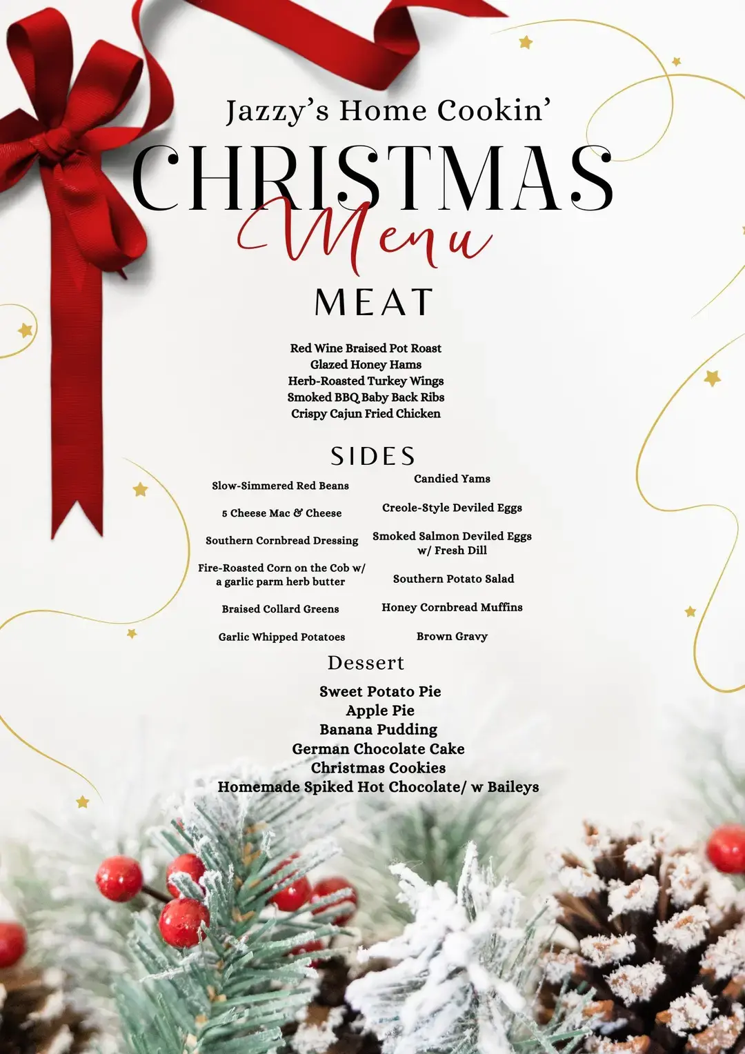 What’s on your Christmas Menu this year!? #fyp #foryourpage #foryoupage #christmas #christmastime #menu #christmasmenu #dinnermenu #dinner #dinneridea #DinnerIdeas #fypシ #fypシ゚viral #fyppppppppppppppppppppppp 