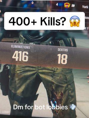 400 Kills? Dm for lobbies  #botlobbys #botlobby #botlobbies #callofduty #callofdutywarzone #bo6 #cod #darkmattercamo #callofdutyblackops6 #warzone 