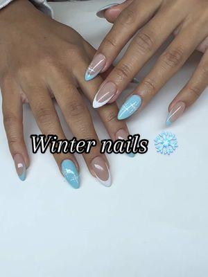 Winter nails  . #christmasnails #gelxnails #gelnails #buildergelnails #nailtech #nailsalon #westcovinanails #covinanails #lapuentenails #pomonanails #chinonails 