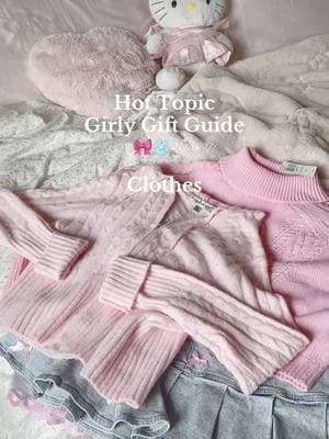 Girly Gift Guide, all items can be found at @hottopicofficial 🎀❄⊹˚ ⋆ #sponsoredbyht #itsgivinght #pinkaesthetic #softaesthetic #cuteaesthetic #cute #girly #girlyaesthetic #giftguide #christmaswishlist #hottopichaul #sanriogirl #hellokitty #mymelody 