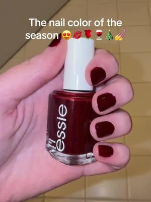 My go to when I don’t do baby pink! #nail #nails #essie #nailpolish #gift #gifted #berrynaughty #christmasnails #decembernails #nailinspo #nailart #rednoseday #rednailtheory #winternails 