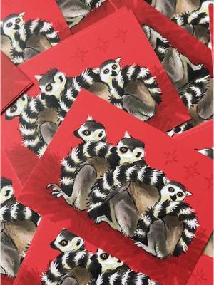 all 900 (well more like 850) are for my art mail club and will soon be sent all over the world. if you’d like a postcard join the club anytime in december!! i’d love to send one to you! :) #postcard #artprint #unboxing #art #stationery #lemur #animalart