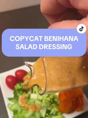 Copycat Benihana Ginger Salad Dressing! This is so delicious! Much better homemade. #CopycatRecipe #Copycat #Benihana #GingerSaladDressing #HomemadeDressing #JapaneseSalad #JapaneseDressing                   Ingredients ▢ 1/4 cup chopped onion ▢ 1/4 cup vegetable oil ▢ 2 tablespoons rice wine vinegar ▢ 1 tablespoon water ▢ 1 tablespoon chopped ginger root ▢ 1 tablespoon chopped celery ▢ 1 tablespoon soy sauce ▢ 1 1/2 teaspoons tomato paste ▢ 1 1/2 teaspoons sugar ▢ 1 teaspoon lemon juice ▢ 1/2 teaspoon salt  