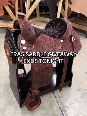 Last chance to enter to win one of the ERAS saddles! LINK IN BIO 🤠run🐎 #eras #circley #circleysaddles #westernstyle #saddlery #westernsaddle #saddleup #western 