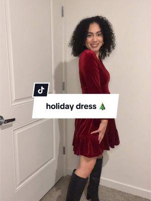 🎄🎅🏼🚨holiday dress 🚨🎅🏼🎄 @Halara_official @Halara shop  Loving this red velvet dress I will probably wear it for holiday photos.  #halara #halaradress #letshalara #christmasdress #holidaydress #holidayoutfit 