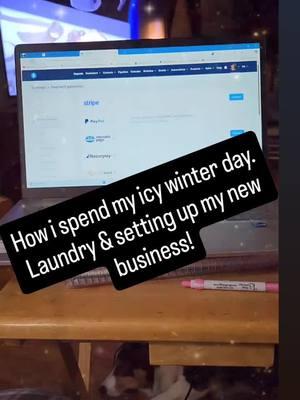 icy day today in central Iowa. been productive though!  did laundry and setting up my new business! #2hourworkday #globalopportunities #moneyinthebank #digitalcreators 