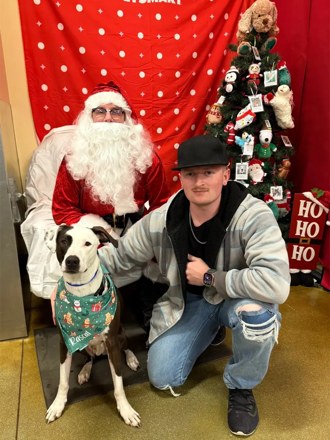 #santa #petsmart #dogpics #dogswithsanta #ilove #holidayspirit #dogtok #myboys #dogdad #dadoftwo #santaclaus #nicelist #naughtylist #naughtyornice #niceornaughty #heseesyouwhenyouresleeping 