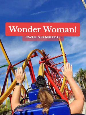 Are you getting on this single rail coaster!?  #wonderwoman #rockymountainconstruction #single #sixflagsmagicmoutain ##sixflags #rollercoaster #coasters #coaster #rollercoasterenthusiast #rollercoastertiktok #fun #trending #fyp #fypage #explore #explorepage 