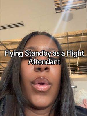 Life of flying standby #isisjabri #flightattendant #blackflightattendants #standby 