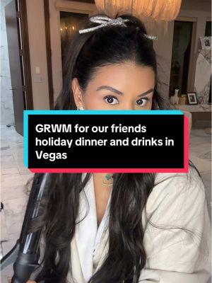 GRWM for a festive night in Vegas! Holiday dinner and drinks with the friend group at @Fontainebleau Las Vegas!  #vegasrestaurants #vegaschristmas #thingstodoinvegas