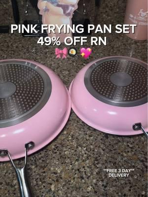 i was SOLD when i saw that there was a PINK option 😍💗💗  • • • #pinkkitchen #kitchenfinds #fryingpan #cooking #pinkpans #pinkaesthetic #onsalenow #musthave #TikTokShop #tiktokshopkitchenfinds #tiktokshopfinds #tiktokshopholidayhaul #holidaysale #christmassales 