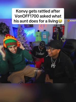 Konvy gets rattled after VonOFF1700 asked what his aunt does for a living 😭 || #konvy #vonoff1700 