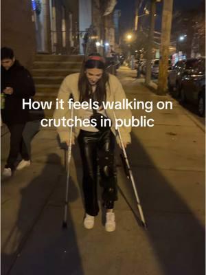 My whole personality now #crutches #mpfl #tto #mpflreconstruction #kneesurgeryrecovery #hoboken 