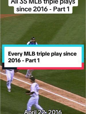 Which is the coolest? Every MLB triple play since 2016 - Part 1 #MLB #baseball #mlbtiktok #mets #yankees 