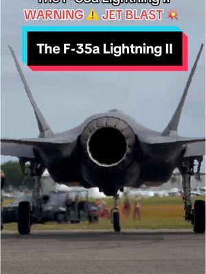 The F-35a Lighting II spooling up to perfom a 180° turn for parking after a masterful airshow flight demonstration. During taxi, we got blasted by Jet Blast from one of the single most powerful Turbofan engines ever installed on a military aircraft. A Pratt&Whitney engine capable of producing 43,000 lbs of thrust. Jet Blast is real and its hot. #f35 #f35a #jetblast #f35jetblast #f35alightningii #f35demo #f35demoteam #hurleyaviation #lightningii #f35lightning #5thGen 