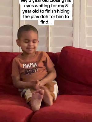 Kids will make a game out of anything. Hide and go seem with play doh lol. #toddlersoftiktok #kidsoftiktok #kidsgames #kidgames #hideandseek #playdoh 