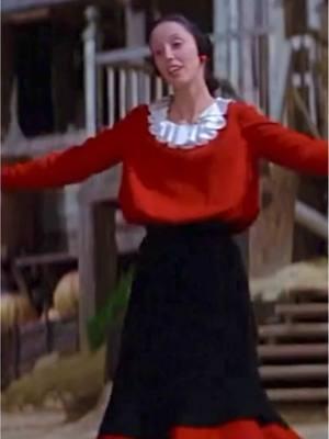 🎞️; Shelley Duvall as Olive Oyl in Popeye (1980). Fun fact: The filming of Shelley's He Need Me scene had to be rescheduled multiple times due to windy weather on Malta. When the weather finally improved, Shelley filmed until 4:30 am. #shelleyduvall #heneedsme #popeye #robinwilliams #80s #cinema #movieclips #oliveoyl 