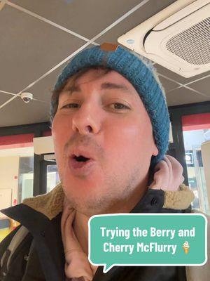 Trying the Berry and Cherry McFlurry in McDonald’s China #mcflurry #mcdonalds #icecream #expat #expatlife #foodreview 