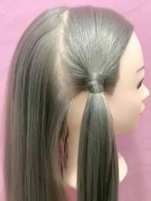 Have you learned this beautiful hairstyle?#fyp #foryou #hairstyle #CapCut #easyhairstyles #hairtoturials #braidstyles #mannequinhead 