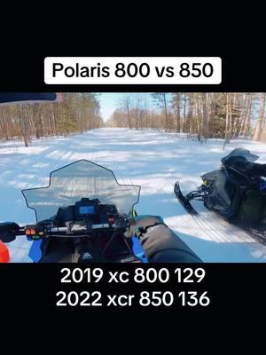 Insane how much 50cc makes a difference #polaris #indy #xc #xcr #800 #850 #snowmobile #race #136 #129