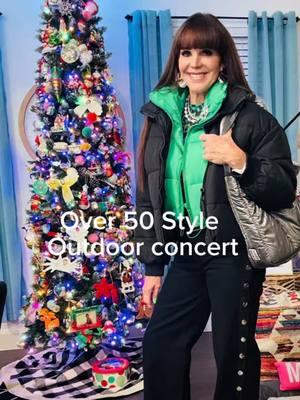 Night out look for an outdoor concert venue in Dallas.  It was pretty drizzly and chilly but so much fun! 🤩💚🖤💚✨🤩 Budget friendly finds that are so good! 💚🖤💚🖤 #ltkstyletip #ltkfindsunder50 #ltkseasonal #over50style #thisis55 #fiftyplusstyle #fitnessmotivation #whatiwore #over50 #over50styleideas #over50styletips #fitfifties #stayfitdontquit #staystrong #liftweights #greenandblack #leopard #sheertop #puffervest #puffercoat  #nikeboots #metallicboots #metallicbag #funstyle #dailystyle #colorfulstyle