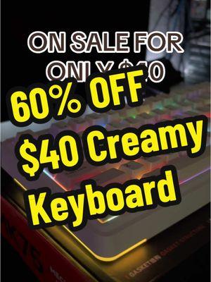 more than half off #mk75 #75percentkeyboard #techtok #tiktokshopfinds #xshopreview #creamykeyboards #keyboardasmr #asmr #keyboardtok #affordabletech #under50dollars #reaperswitches #asmrtok #leobogreaper #creamykeyboardasmr #keyboardasmr⌨️ #mk75keyboard 