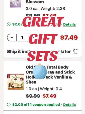 GREAT GIFT IDEAS🏃‍♀️🎄🎁 #walgreens #sale #clearance #today #christmas #olay #oldspice #fyp #viralvideo #couponing #lovemecoupons 