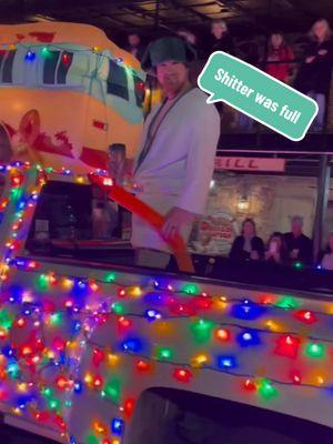 Last night we enjoyed the ✨ Savannah lighted Christmas Parade and promote our business a little bit at the same time.  We went with the National Lampoons Christmas Vacation theme and Jason dressed as Cousin Eddie 💩#shitterwasfull  🎄We had such a great time, got to see some friends that met us downtown, and made lots of people laugh and smile!  Even little kids knew who Jason was dressed as. Although, he did get called Uncle Eddie a few times 😂 ➸ @exploringourcompass  ➸ @hitchitchmobilervtech #savannahlightedchristmasparade #christmasparade #christmasvacation #cousineddie #rvlife #shittersfull #shittersfullclark #clarkgriswold #savannahgeorgia #nationallampoonschristmasvacation